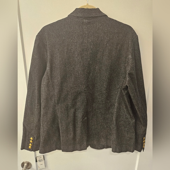 NWT - Lauren Jeans Co. Black Stretch Jeans Blazer - Size 14W - Picture 4 of 10